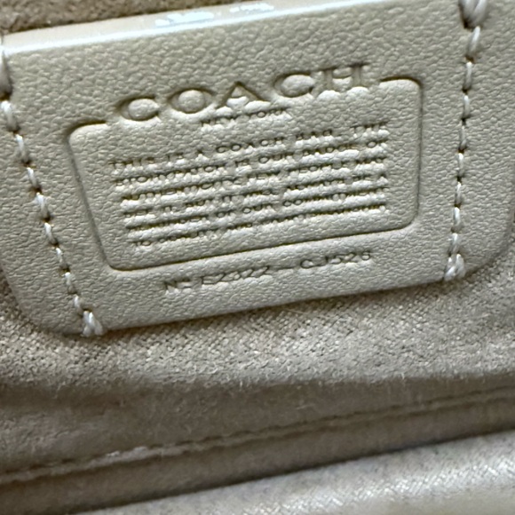 Coach Mini Klare Quilted Crossbody Bag Chalk Leather Silver Chain - Picture 7 of 8